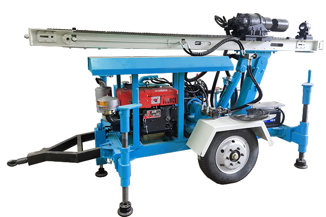 Tralier type water well drilling rig